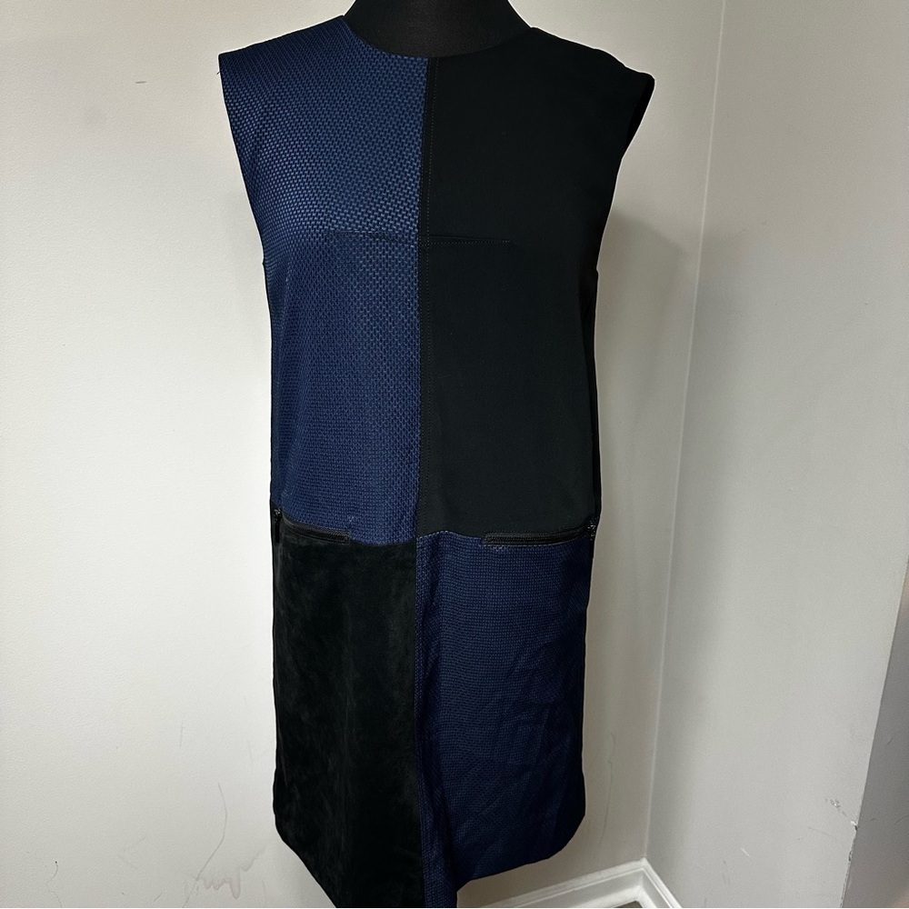 Rachel Roy Navy & Black Block Dress in Size Medium